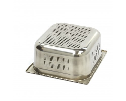 Gastronorm Container - 2/3 GN - 15cm Deep - Stainless Steel - Perforated