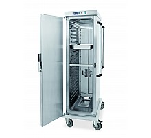 20 x gn 1/1 aisi 304 stainless steel heated pan mobile cupboard, pressed runners, slef spacing cm 5,5, Metalcarrelli, 3411-20GS