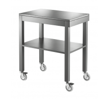 Modern-style wooden service trolley, 2 shelves cm 70x45, colour granite grey, Metalcarrelli, 6830G