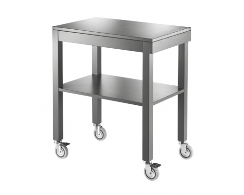 Modern-style wooden service trolley, 2 shelves cm 70x45, colour granite grey, Metalcarrelli, 6830G