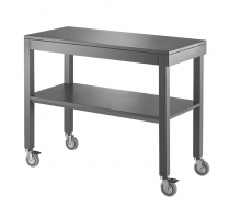 Modern-style wooden service trolley, 2 shelves cm 100x45, colour granite grey, Metalcarrelli, 6840G