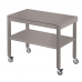 Modern-style wooden service trolley, 2 shelves cm 100x45, colour zonda grey, sliding plate support, Metalcarrelli, 6842Z