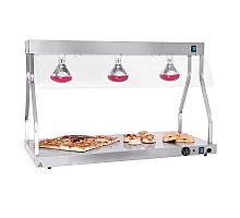 3 x gn 1/1 aisi 304 stainless steel countertop hotplate with infrared lamps, Metalcarrelli, 9568