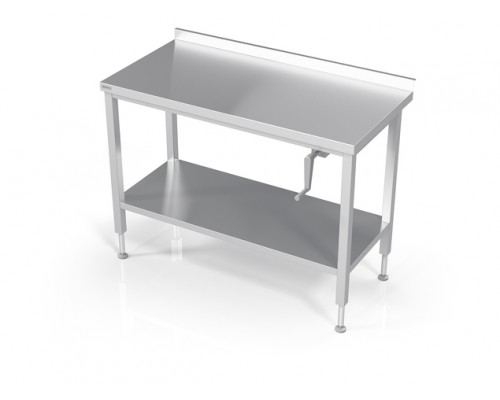 Manual height adjustable table with reinforced shelf, Novameta, DML-QLV-110/70/90