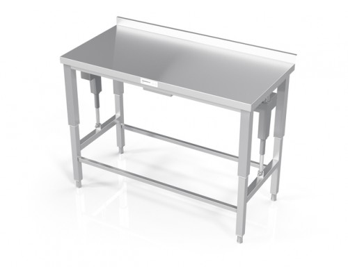 Electric height adjustable table with frame for modular shelves, Novameta, DML-RMV-120/65/90