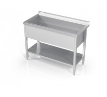 Pot sink with reinforced shelf, Novameta, DV1-PLA-100/60/90