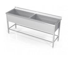 Double pot sink with frame for modular shelves, Novameta, DV2-PMA-140/60/90