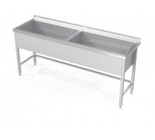 Double pot sink with open frame, Novameta, DV2-PRA-140/60/90