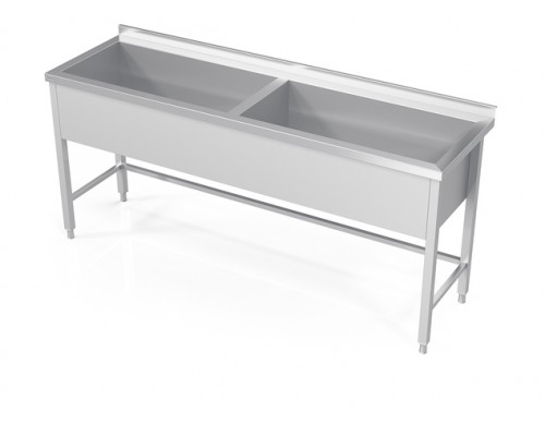 Double pot sink with open frame, Novameta, DV2-PRA-200/60/90