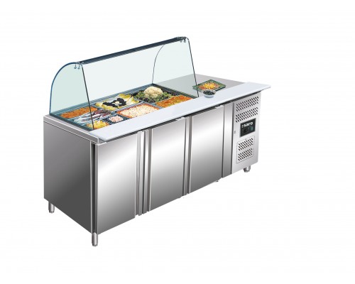 SARO Cooling Table with glass top model GN 3100 TNS