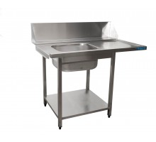 SARO Supply table for dishwasher left, 1 basin, 1200mm