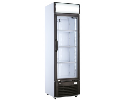 SARO Getränkekühlschrank mit Werbetafel,
Modell GTK 282 M SARO Pudelis dzesētājs ar jumtu modelis GTK 282 M
