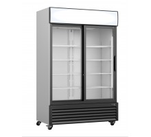 SARO Kühlschrank mit Glasschiebetüren + Werbetafel, 
Modell GTK 700 SD