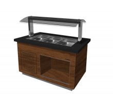 SARO Salatbar model PREMIUM LINE- SB-K 130 walnut