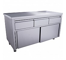 SARO Sliding door cabinet - 3 drawers 1600X700mm