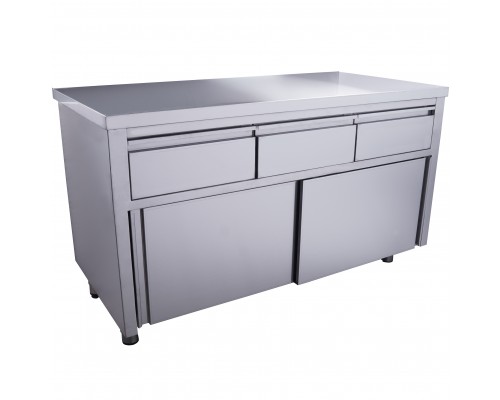 SARO Sliding door cabinet - 3 drawers 1400X700mm