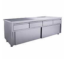 SARO Sliding door cabinet - 4 drawers 2000X700mm