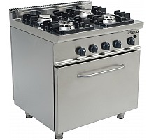 SARO Gasfornuis met gasbakoven model E7/KUPG4LO