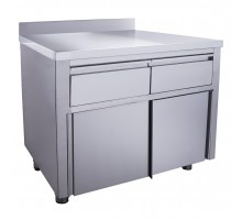 SARO Sliding door cabinet - 2 drawers 1000X700mm with upstand