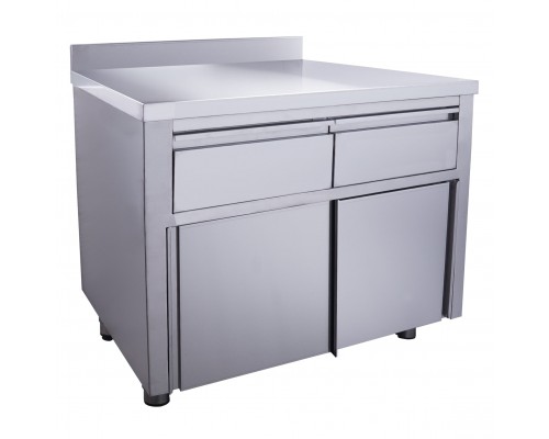 SARO Sliding door cabinet - 2 drawers 1000X700mm with upstand