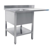 SARO Sink station with 1 basin, left - 600 mm depth, 1200mm