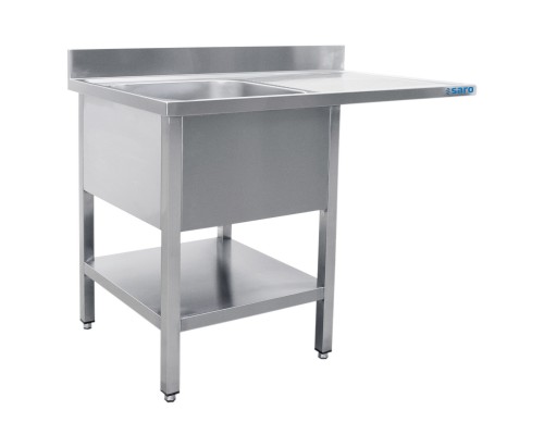 SARO Sink station with 2 basins, left- 700 mm depth, 1200mm