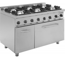 SARO Gasfornuis met electrische oven model E7/KUPG6LE