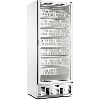 SARO Tiefkühlschrank mit Glastür - weiß, 
Modell MM5 N PV