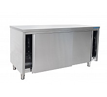 SARO Stainless steel cabinet, sliding door - 700 mm depth, 1000mm