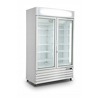 SARO Kühlschrank mit 2 Glastüren - weiß, 
Modell G 885