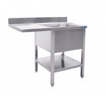 SARO Sink station with 1 basin, right - 700 mm depth, 1400mm