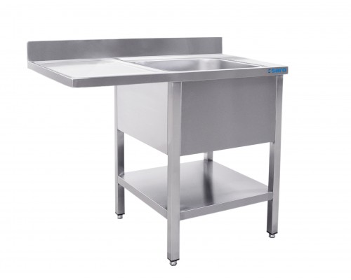 SARO Sink station with 1 basin, right - 700 mm depth, 1200mm