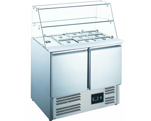 SARO Saladette with glass top model ES 900 G