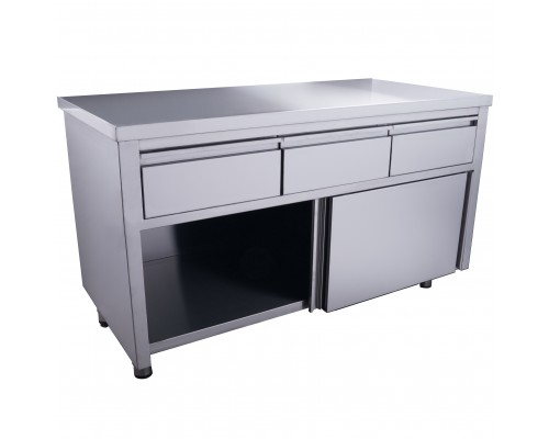 SARO Sliding door cabinet - 3 drawers 1400X700mm