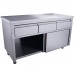 SARO Sliding door cabinet - 3 drawers 1400X700mm