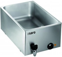 SARO Bain Marie model BMH 160 ir konstrukcija, kas paredzēta pārtikas uzturēšanai siltā stāvoklī.