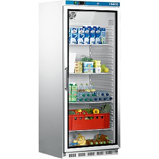 SARO Lagerkühlschrank mit Glastür - weiß, 
Modell HK 600 GD
