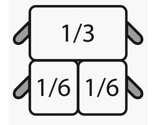 SARO E7/CPCEXF Pastas grozu komplekts: 2 x 1/6 GN + 1 x 1/3 GN