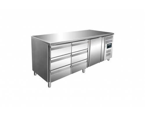 SARO Cooling table with 1 door and 2x 3 drawer set, model KYLJA 3150 TN