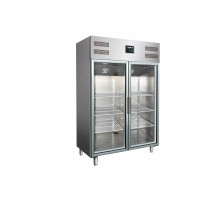 SARO Commercial refrigerator with glass doors - 2/1 GN, model GN 1200 TNG