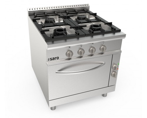 SARO Gasfornuis + elektrische oven 4 pits LQ <br> - model LQ / CUG4NE