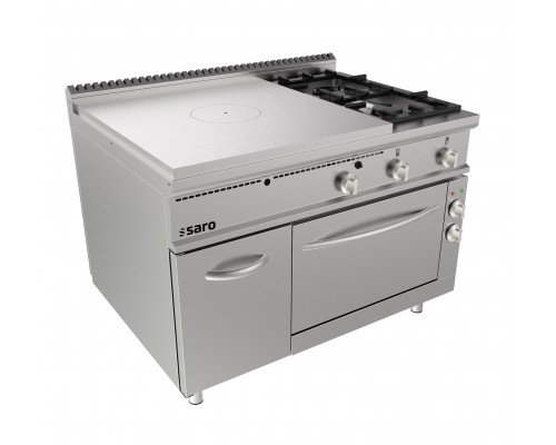 SARO Doorkookplaat fornuis elektrische oven + 2 branders + deur LQ <br> - model LQ / TPG6LE