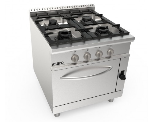 SARO Gasfornuis + gasoven 4 pits LQ <br> - model LQ / CUG4NG