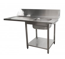 SARO Supply table for dishwasher right, 1 basin, 1600mm