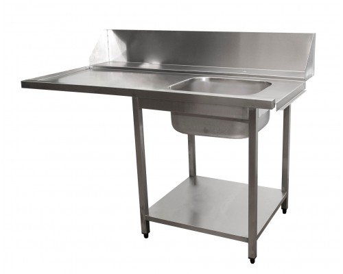 SARO Supply table for dishwasher right, 1 basin, 1600mm