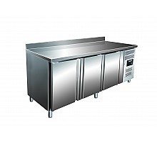 SARO cooling table with 3 doors and upstand, model SNACK 3200 TN