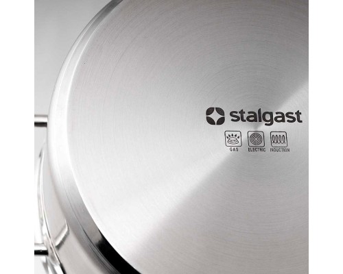 Satin high stockpot with lid d 24 cm, 9, 0 l, Stalgast, 011242