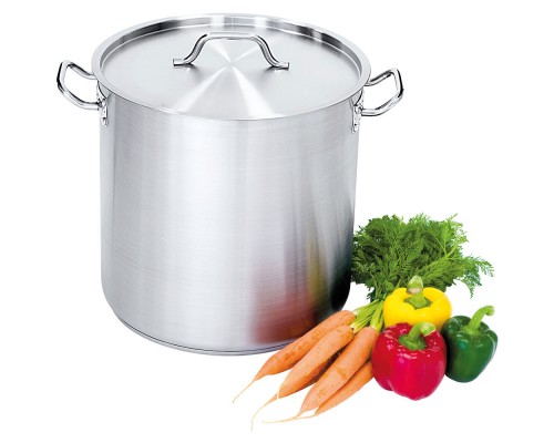 Satin high stockpot with lid d 32 cm, 25, 7 l, Stalgast, 011342