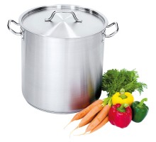 Satin high stockpot with lid d 36 cm, 36, 6 l, Stalgast, 011362