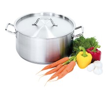 Satin saucepot with lid d 24 cm, 5, 0 l, Stalgast, 013242